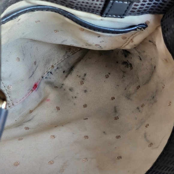 SOLD Kate Spade Handbag - Gorgeous Blue/Gray color with Chain Straps - Picture 8 of 10